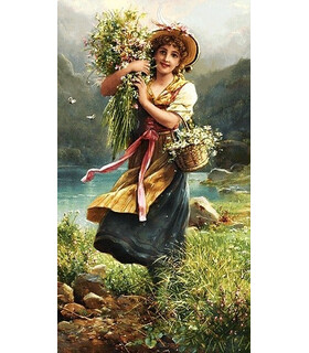 نخ و نقشه تابلو فرش طرح فرانسوی گلفروش
