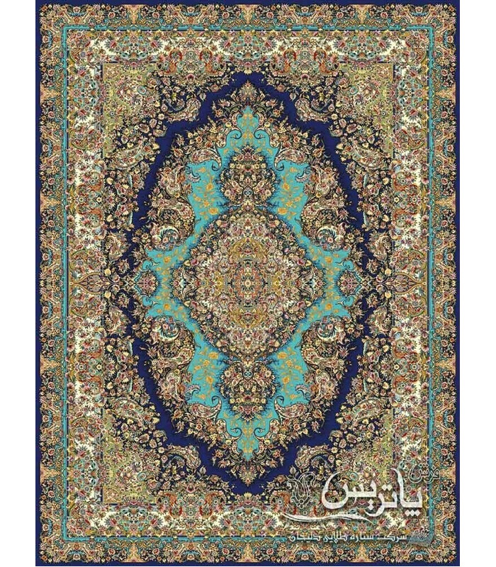 فرش ماشینی پاتریس طرح سارینا آبی