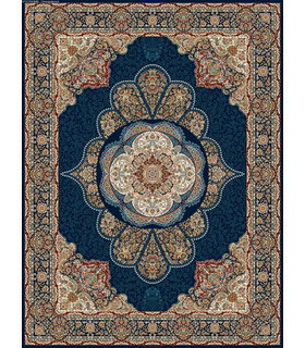 فرش قالی سلیمان طرح خورشید آبی