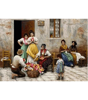 نخ و نقشه تابلو فرش فرانسوی کد 83