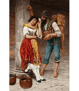 نخ و نقشه تابلو فرش فرانسوی کد 86