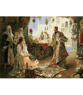 نخ و نقشه تابلو فرش طرح فرانسوی کد 118