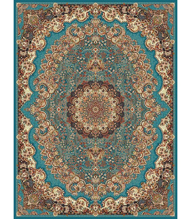 فرش مشهد طرح 702100 آبی