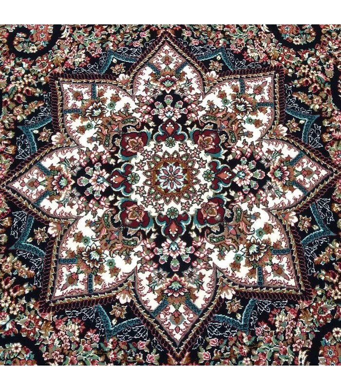 فرش مشهد طرح 87120 آبی