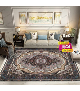 فرش مشهد طرح 87120 کرم