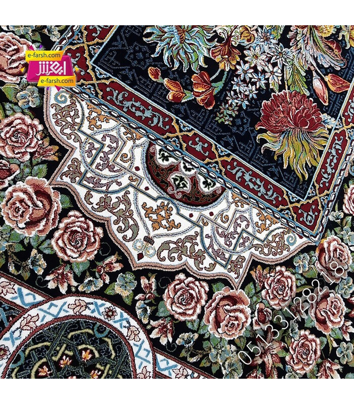 فرش ماشینی آرا مشهد طرح 25586 کرم