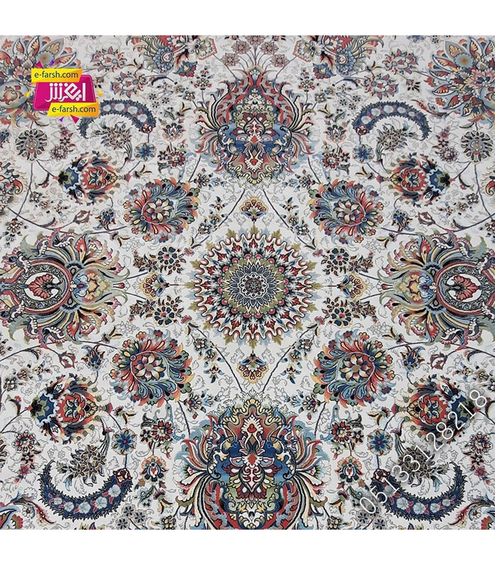فرش مشهد طرح 802125 کرم