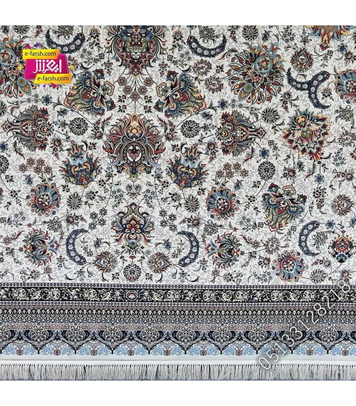 فرش مشهد طرح 802125 کرم