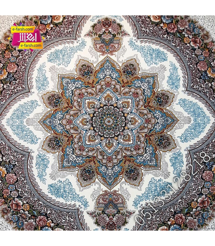 فرش ماشینی آرا مشهد طرح 25592 کرم