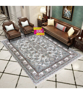 فرش ماشینی نگین مشهد طرح 1218 نقره ای