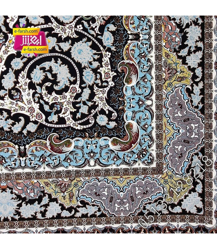 فرش آرا مشهد طرح 60019 سورمه ای