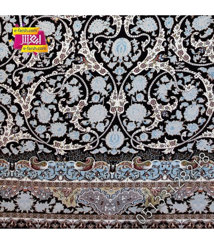 فرش آرا مشهد طرح 60019 سورمه ای