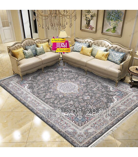 فرش ماشینی زمرد مشهد طرح 55000 الماسی گل برجسته