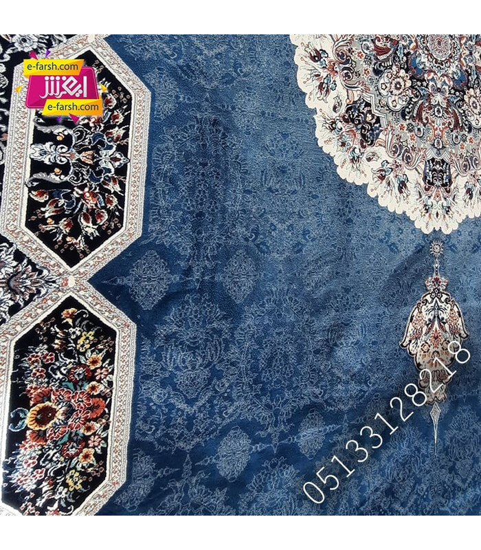 فرش ماشینی زمرد مشهد طرح 25037 کاربنی
