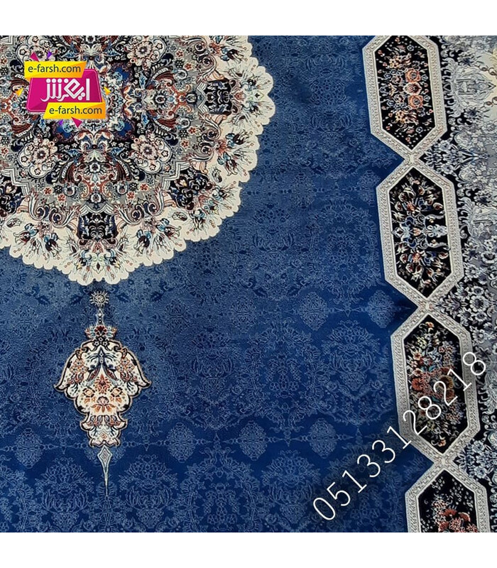 فرش ماشینی زمرد مشهد طرح 25037 کاربنی