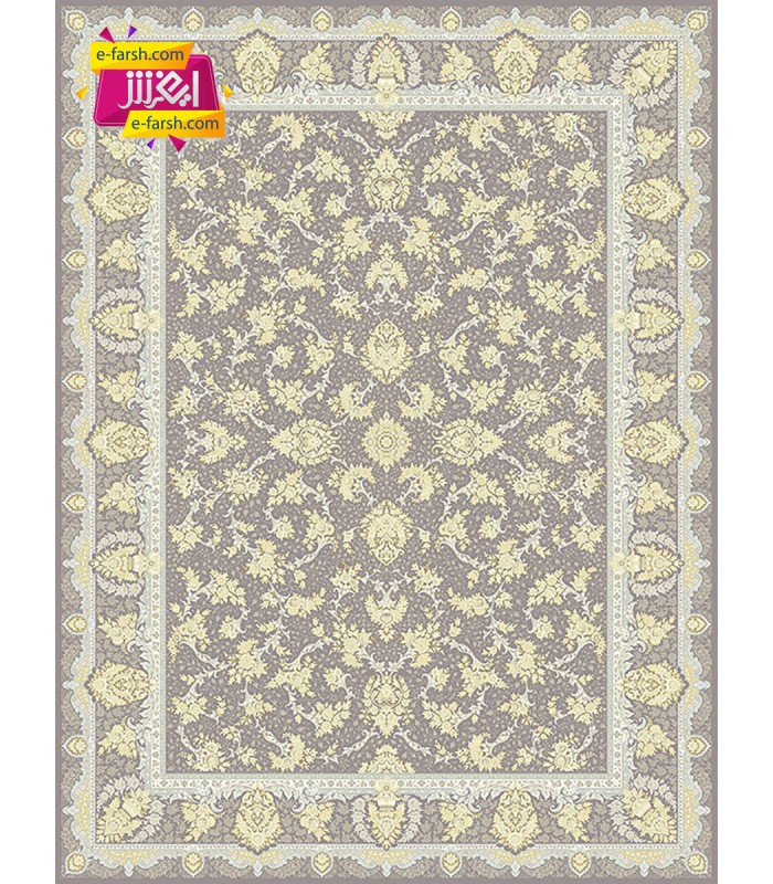 فرش ماشینی مشهد 1200 شانه طرح 803607 فیلی گل برجسته