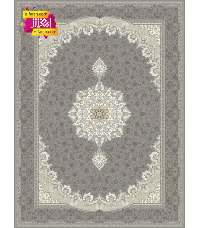 فرش ماشینی مشهد 1200 شانه طرح 806001 طوسی