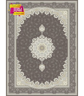 فرش ماشینی مشهد 1200 شانه طرح 806001 زغال سنگی