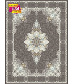 فرش ماشینی مشهد 1200 شانه طرح 806002 زغال سنگی
