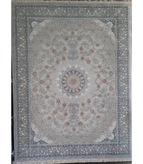 فرش نگین مشهد 700 شانه طرح 2610 نقره ای