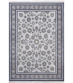 فرش نگین مشهد 700 شانه طرح 2611 نقره ای