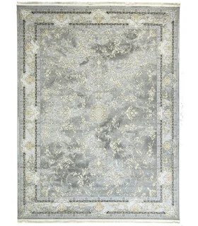 فرش نگین مشهد 700 شانه طرح 2626 نقره ای