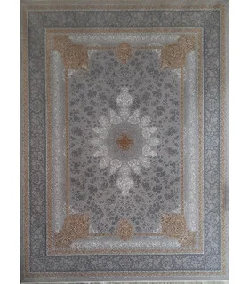 فرش نگین مشهد 1200 شانه طرح 1226/1 نقره ای