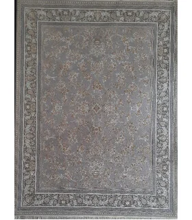 فرش نگین مشهد 1200 شانه طرح 1227/1 نقره ای