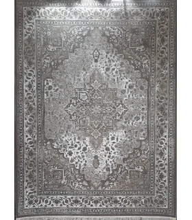 فرش نگین مشهد 1200 شانه طرح 1245/1 بژ کرم