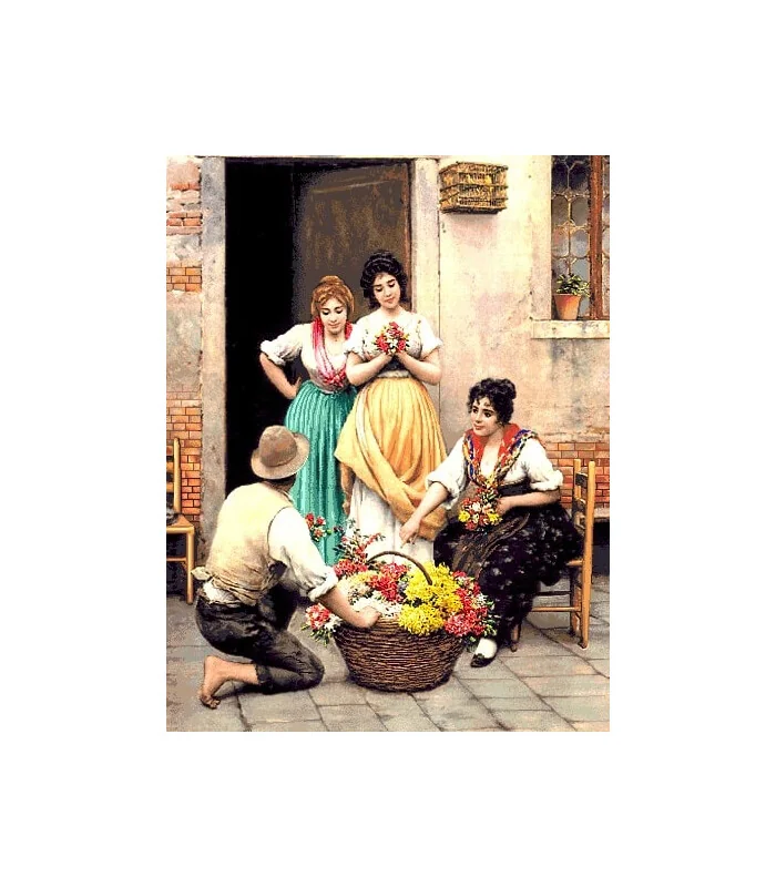 نخ و نقشه تابلو فرش طرح فرانسوی کد 215
