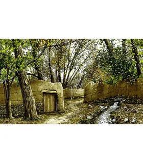 نخ و نقشه تابلو فرش طرح طبیعت کد 132