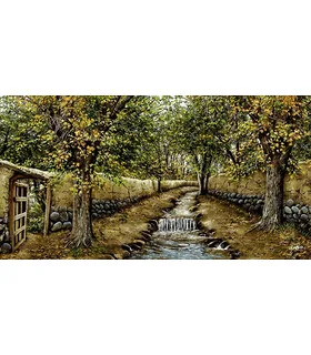 نخ و نقشه تابلو فرش طرح طبیعت کد 135